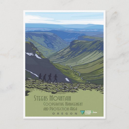 Oregon Steens Mountain-reizen Briefkaart (Voorkant)
