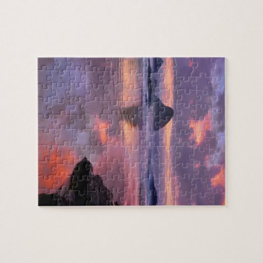 Oregon strand en zee stacks, zonsondergang legpuzzel (Horizontaal)