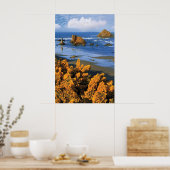 Oregon strand uitzicht in Bandon Poster (Keuken)