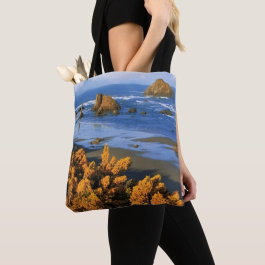 Oregon strandzicht in Bandon Tote Bag (Dichtbij)