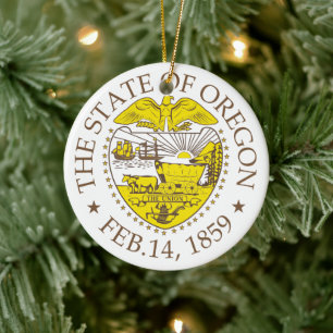 Oregon-teken Keramisch Ornament