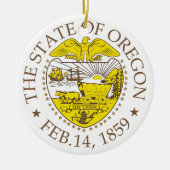 Oregon-teken Keramisch Ornament (Voorkant)