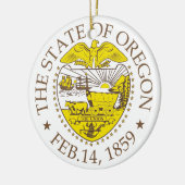 Oregon-teken Keramisch Ornament (Links)