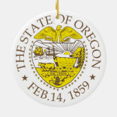 Oregon-teken Keramisch Ornament (Achterkant)