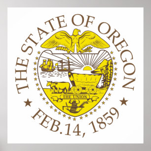 Oregon-teken Poster