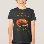 Oregon Territory Crustacean De Dungeness Krab Tri-Blend Shirt (Voorkant)