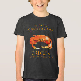 Oregon Territory Crustacean De Dungeness Krab Tri-Blend Shirt