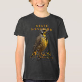 Oregon Territory Songbird De Westerne Meadowlark Tri-Blend Shirt (Voorkant)