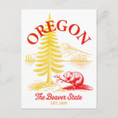 Oregon The Beaver State Est. 1859 Briefkaart (Voorkant)