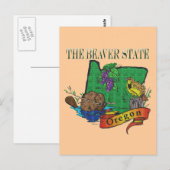 Oregon the Beaver state Lark Grape Briefkaart (Voorkant / Achterkant)