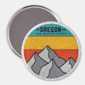Oregon the Beaver State Mountain Souvenir Magneet (Voorkant / Achterkant)