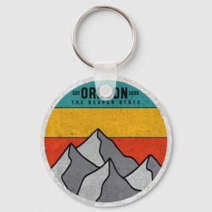 Oregon the Beaver State  Mountain Souvenir Sleutelhanger