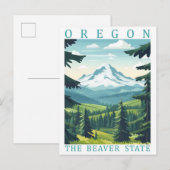 Oregon the Beaver State USA Travel Place Briefkaart (Voorkant / Achterkant)