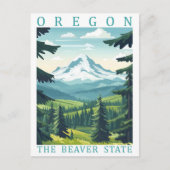Oregon the Beaver State USA Travel Place Briefkaart (Voorkant)