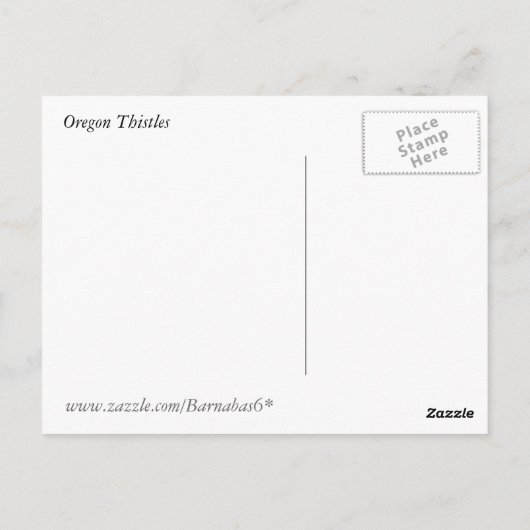 Oregon Thistles Briefkaart (Achterkant)