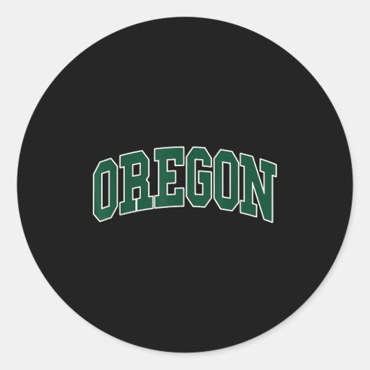 Oregon - Throwback Design - Clic  Ronde Sticker (Voorkant)