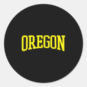 Oregon - Throwback Design - Clic  Ronde Sticker (Voorkant)