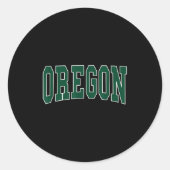 Oregon - Throwback Design - Clic  Ronde Sticker (Voorkant)
