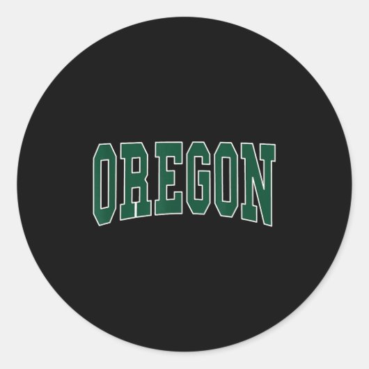 Oregon - Throwback Design - Clic  Ronde Sticker (Voorkant)