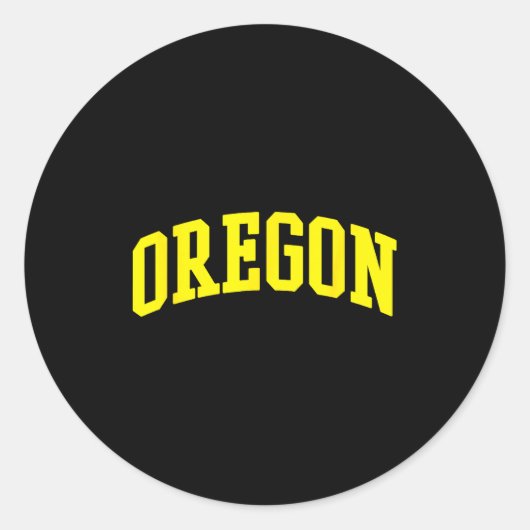 Oregon - Throwback Design - Clic Ronde Sticker (Voorkant)