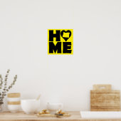 Oregon Thuis Hart Staat Poster Bord (Keuken)
