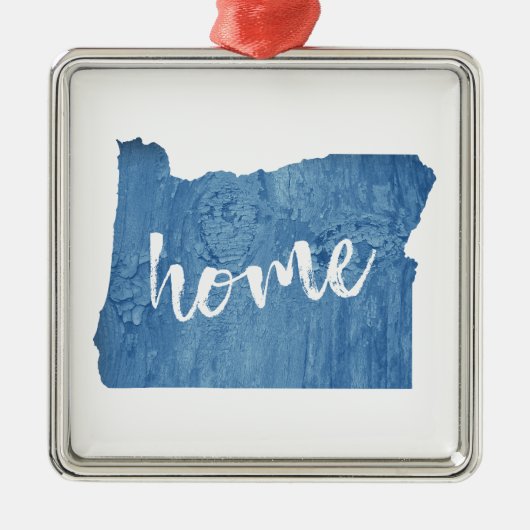 Oregon Thuis Houtstructuur Metalen Ornament (Voorkant)