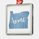Oregon Thuis Houtstructuur Metalen Ornament (Links)