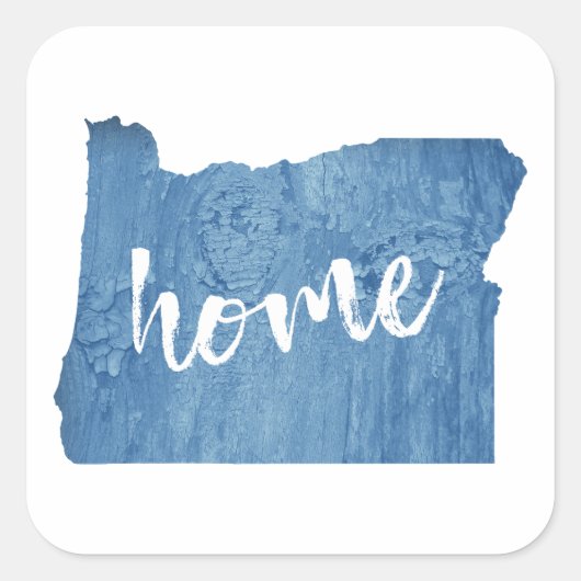 Oregon Thuis Houtstructuur Vierkante Sticker (Voorkant)