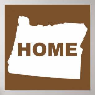 Oregon Thuis Weg Van Staat Poster Bord