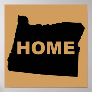 Oregon Thuis Weg Van Staat Poster Bord