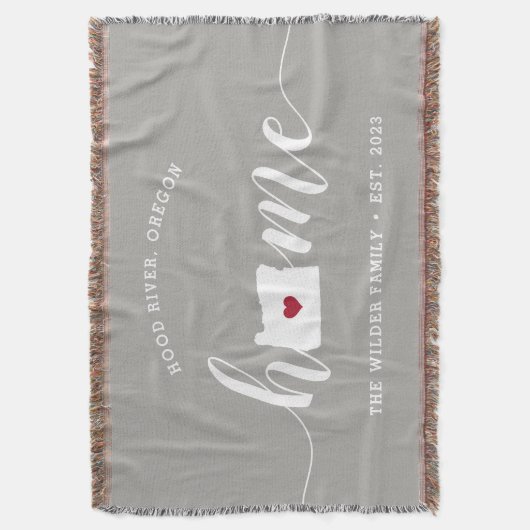Oregon Thuisstaat Gepersonaliseerd Deken (Voorkant Verticaal)