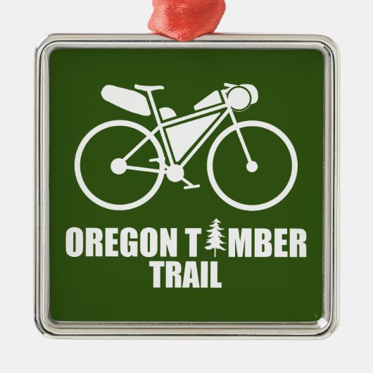 Oregon Timber Trail Bikepacking Metalen Ornament (Voorkant)