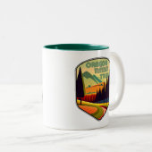 Oregon Timber Trail Kleuren Tweekleurige Koffiemok (Voorkant rechts)