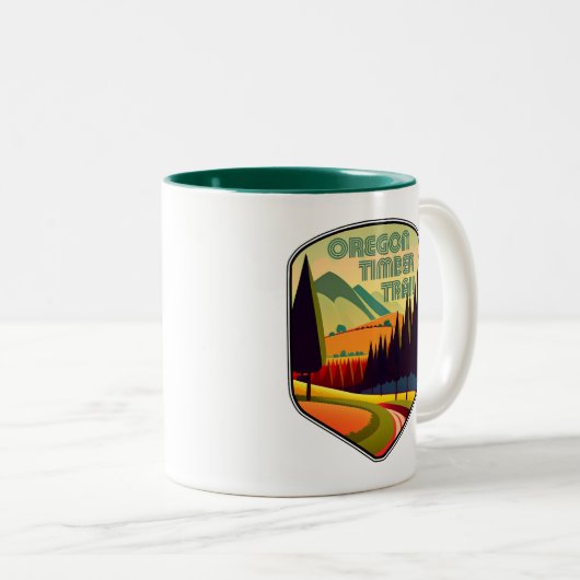 Oregon Timber Trail Kleuren Tweekleurige Koffiemok (Voorkant rechts)