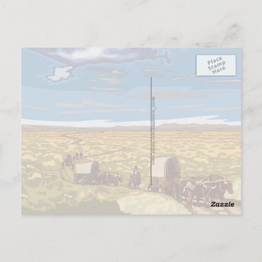 Oregon Trail Briefkaart (Achterkant)