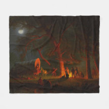 Oregon Trail Conestoga Wagon Moonlight Camp Fire