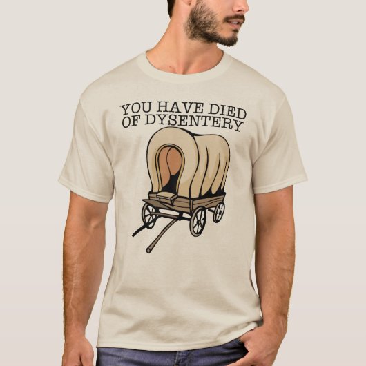 Oregon Trail Funny Wagon T-shirt (Voorkant)