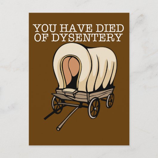 Oregon Trail Grappige Huifkar Briefkaart (Voorkant)