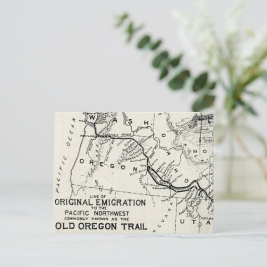  Oregon Trail Historische kaart (Staand voorkant)