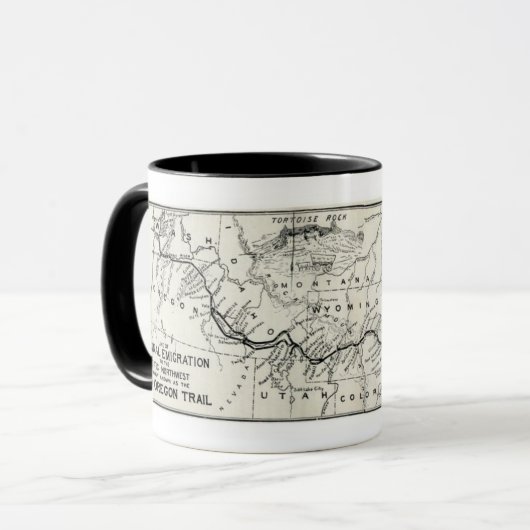 Oregon Trail Historische kaart Mok (Voorkant links)