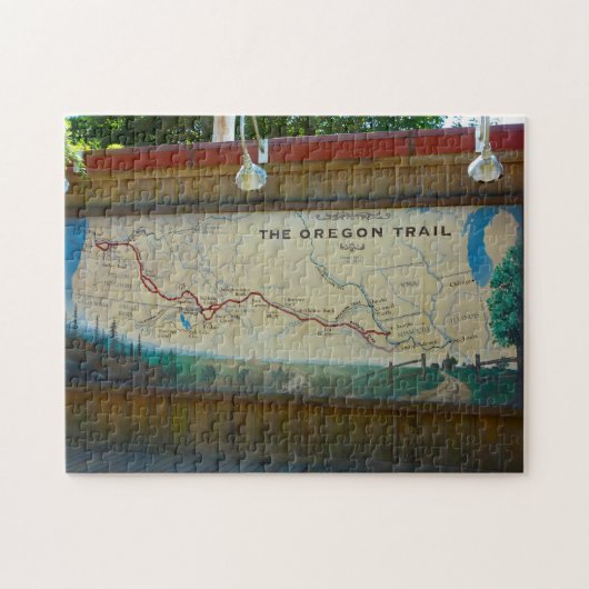 Oregon Trail Kaart. Legpuzzel (Horizontaal)