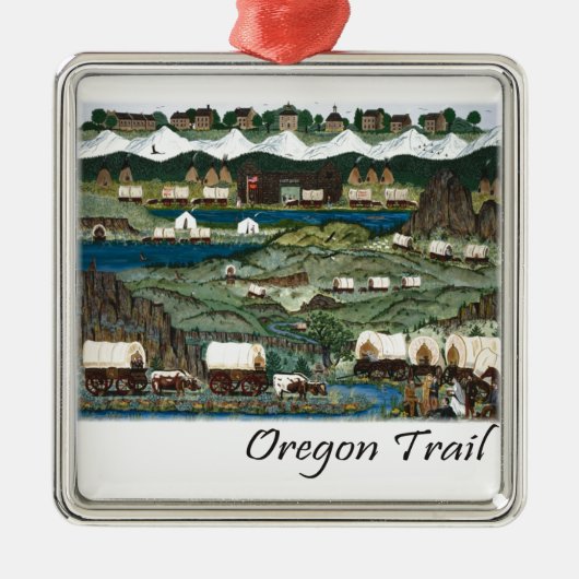 Oregon Trail Metalen Ornament (Voorkant)