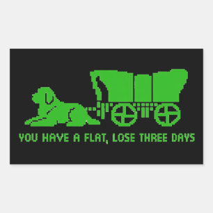 Oregon Trail Newfoundland plat Newf-stijl Rechthoekige Sticker