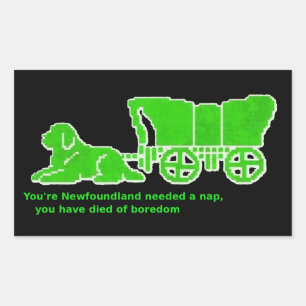 Oregon Trail Newfoundland slaper stijl Rechthoekige Sticker