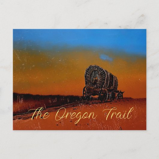 Oregon Trail overdekte wagen Briefkaart (Voorkant)