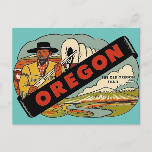 Oregon Trail Travel Briefkaart (Voorkant)