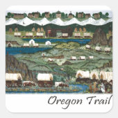 Oregon Trail Vierkante Sticker (Voorkant)