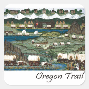 Oregon Trail Vierkante Sticker