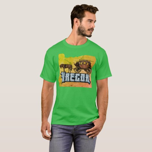 Oregon Trails Wagon T-Shirt (Voorkant volledig)