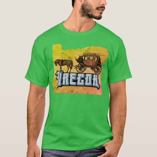 Oregon Trails Wagon T-Shirt (Voorkant)